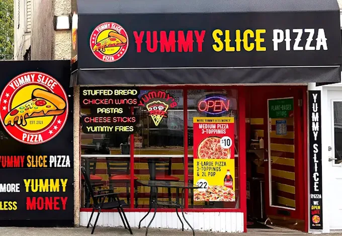 Menu, Yummy Slice Pizza