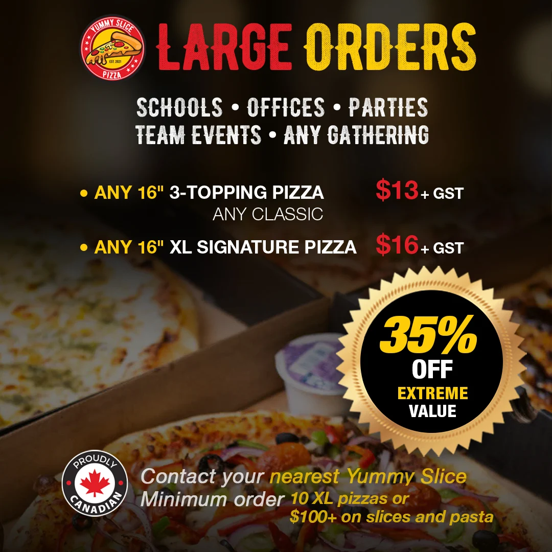 Menu, Yummy Slice Pizza