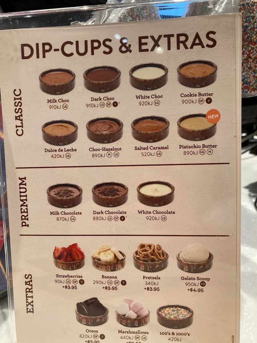 Menu, San Churro Fremantle