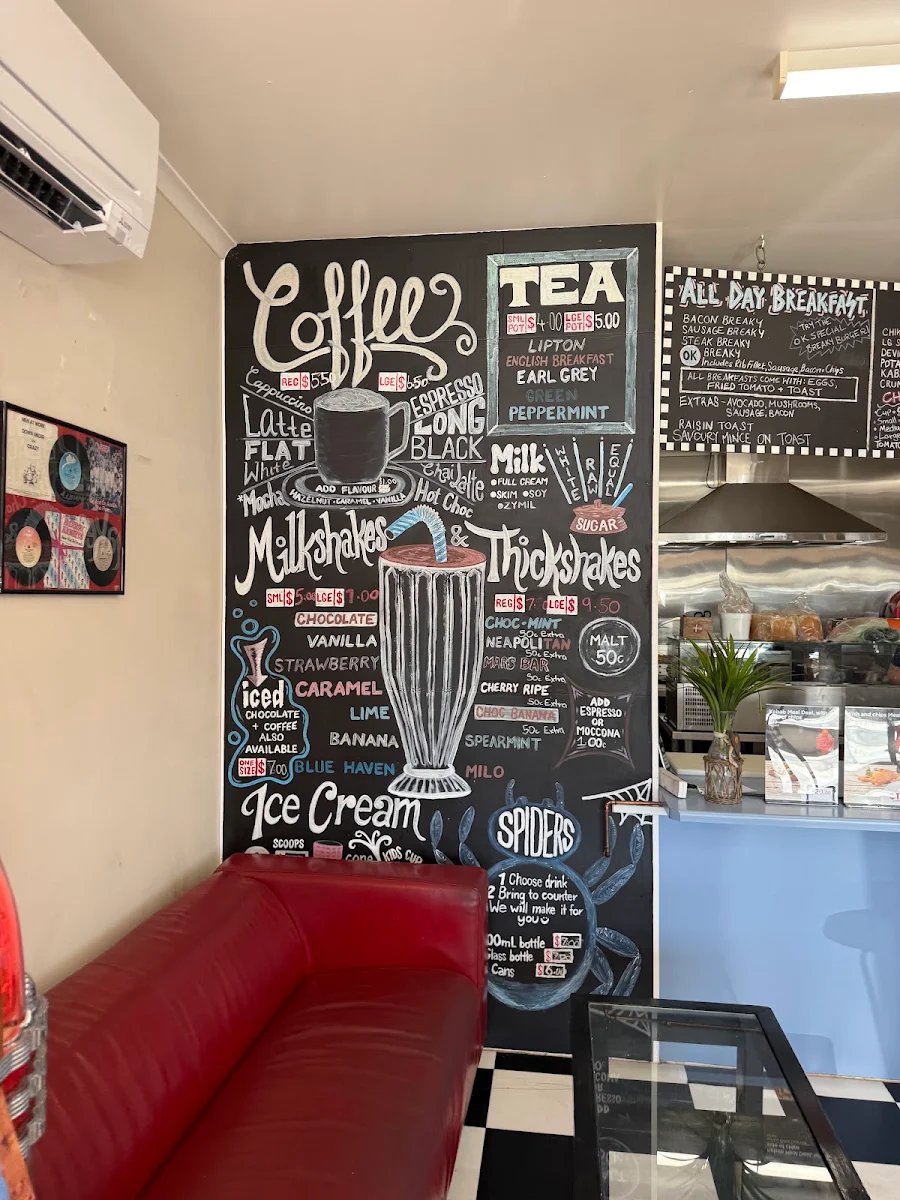 Menu, OK MILK BAR