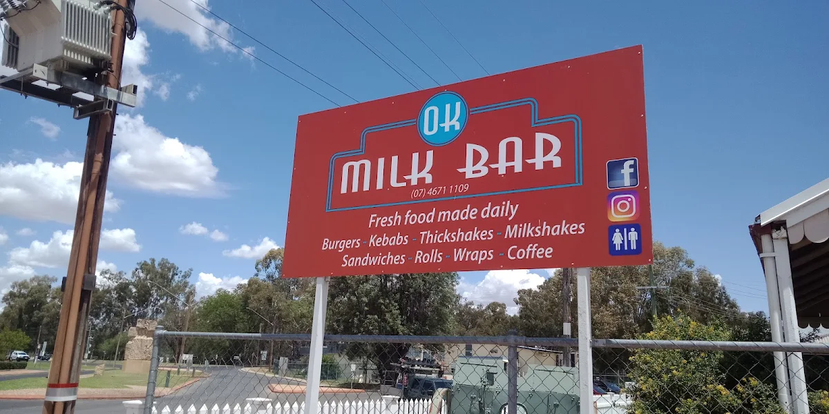 Menu, OK MILK BAR