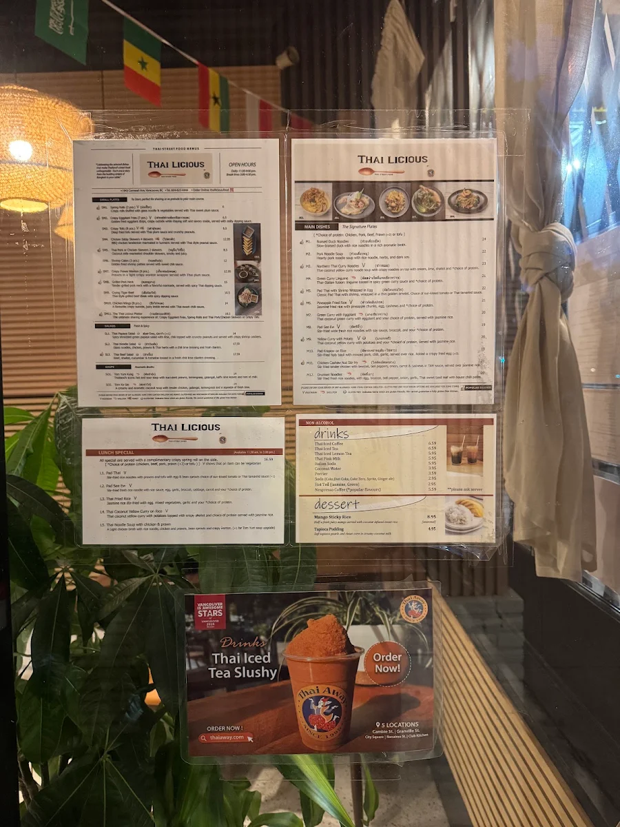 Menu, ThaiLicious