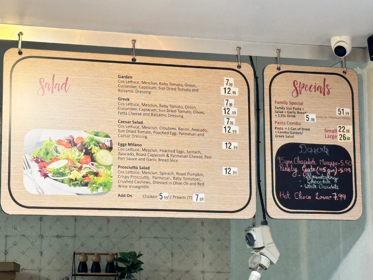 Menu, Pasta Express