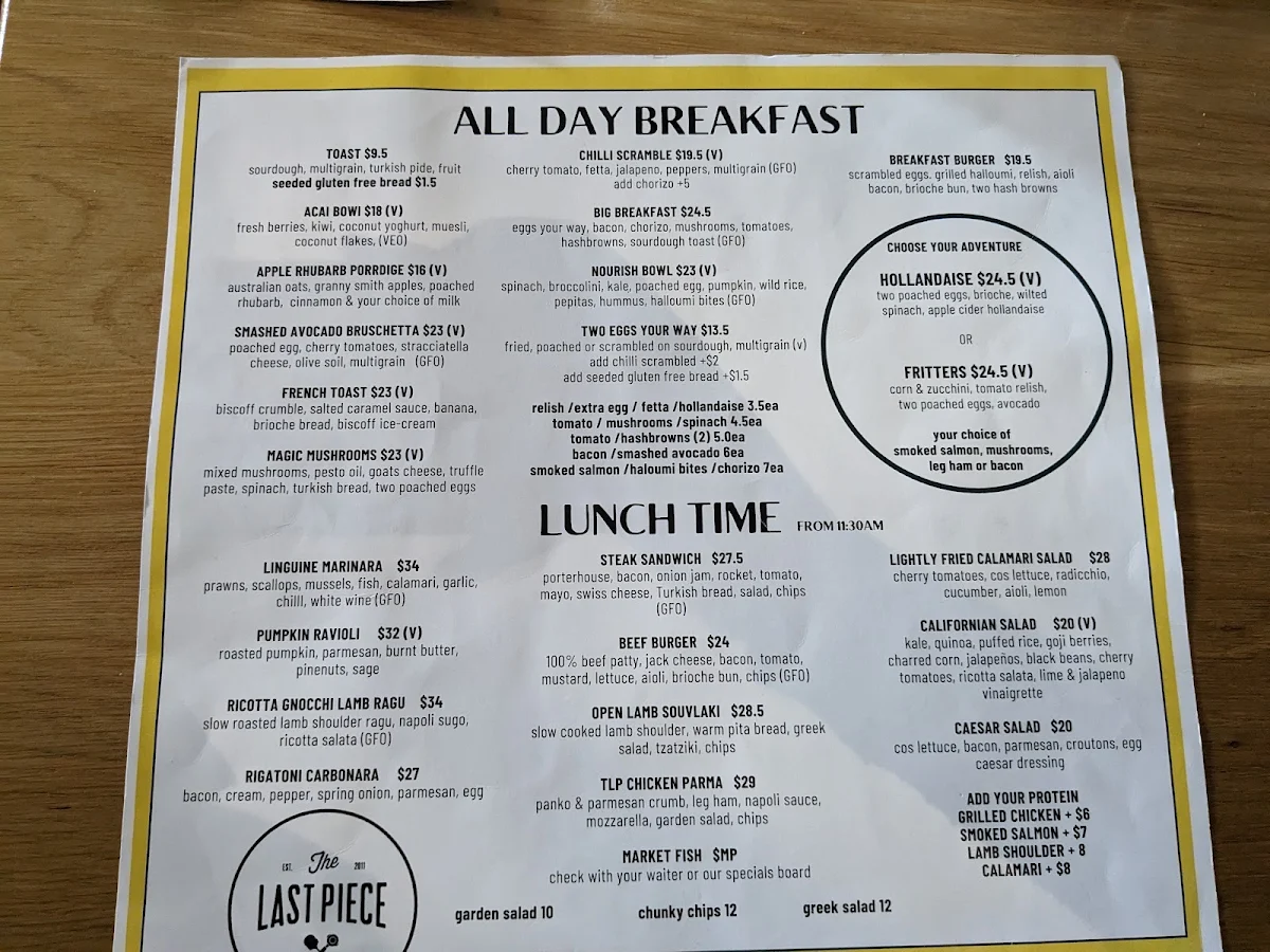 Menu, The Last Piece
