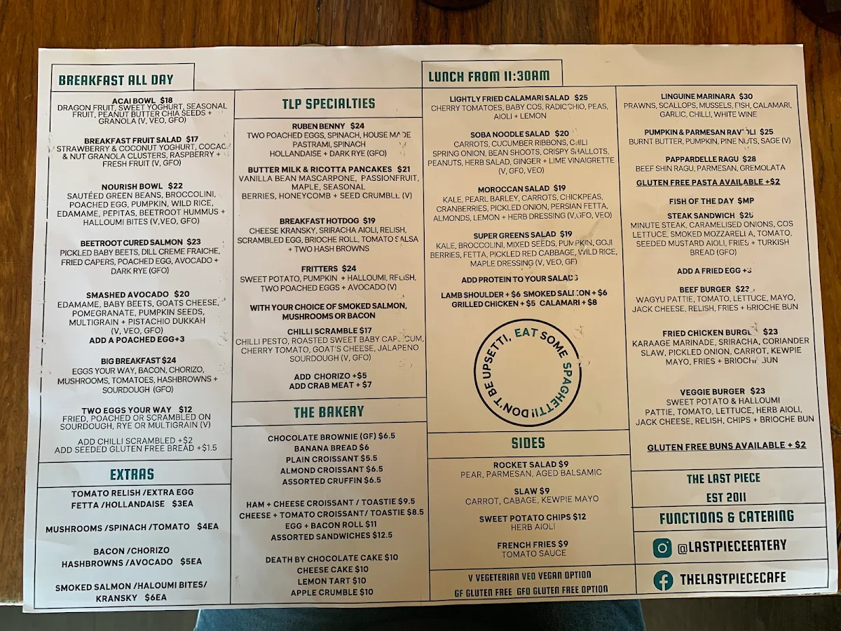 Menu, The Last Piece
