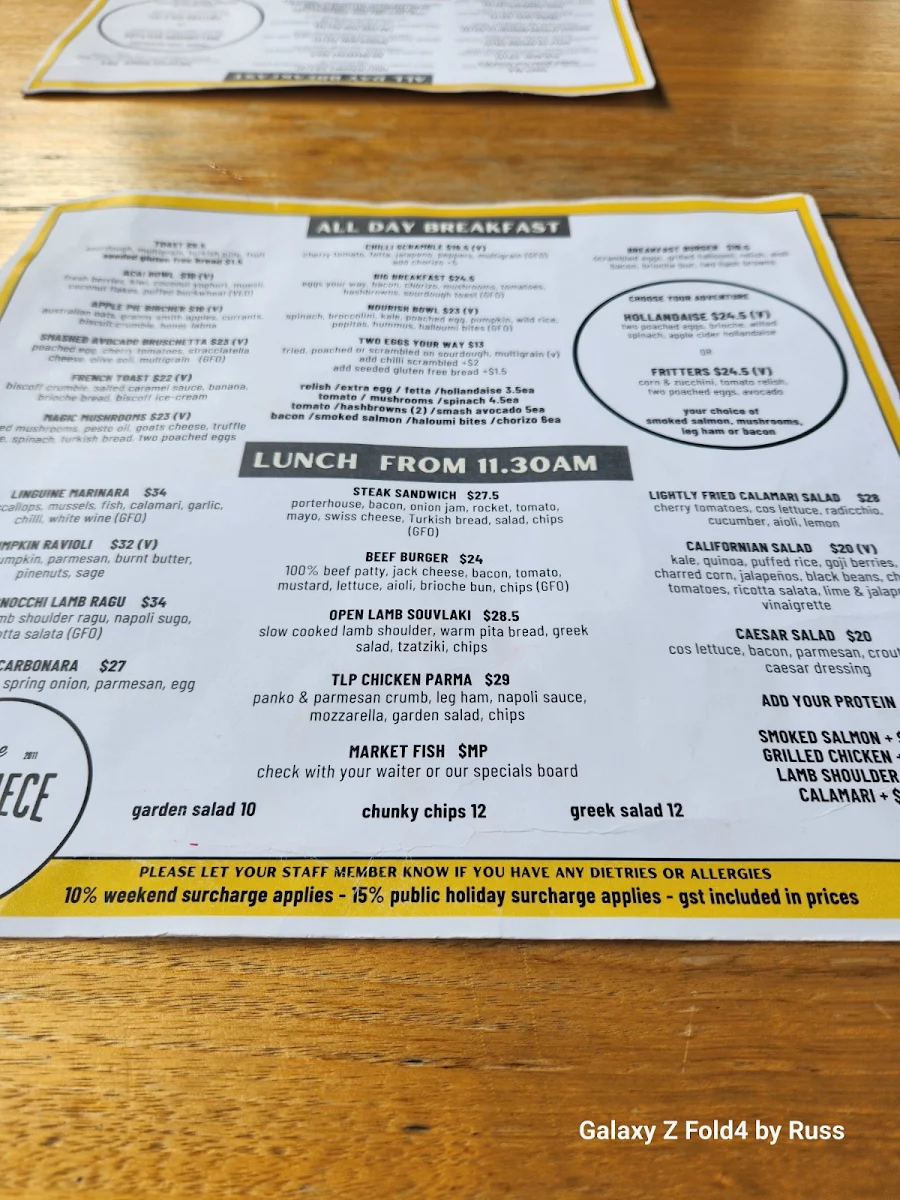 Menu, The Last Piece