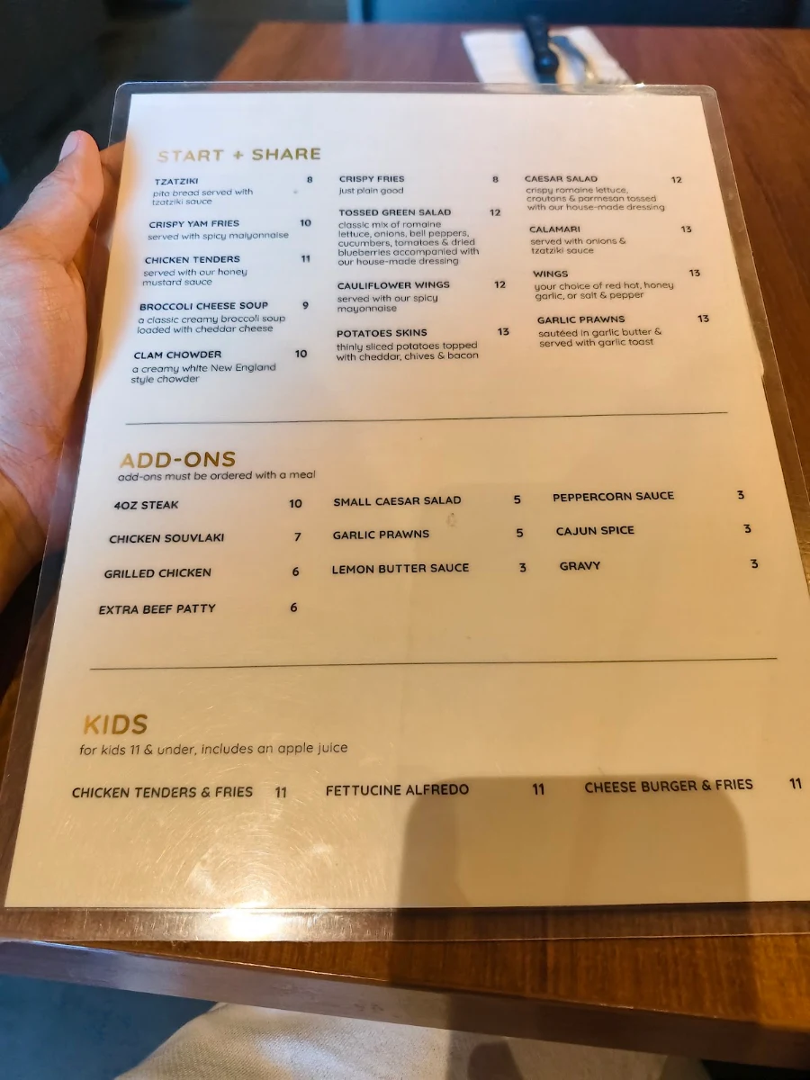 Menu, TWO STONES GRILL