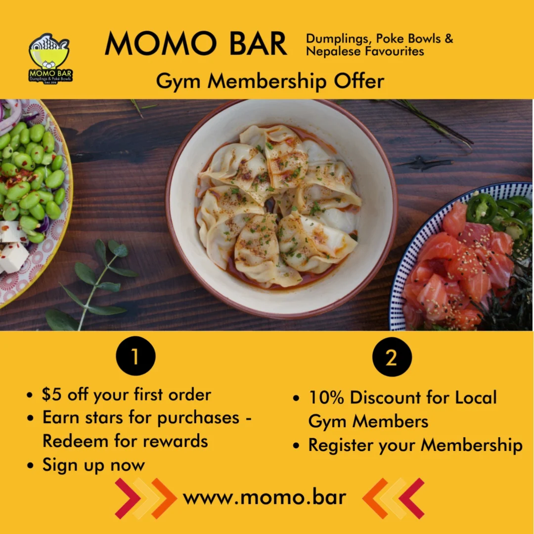 Menu, Momo Bar Mona Vale