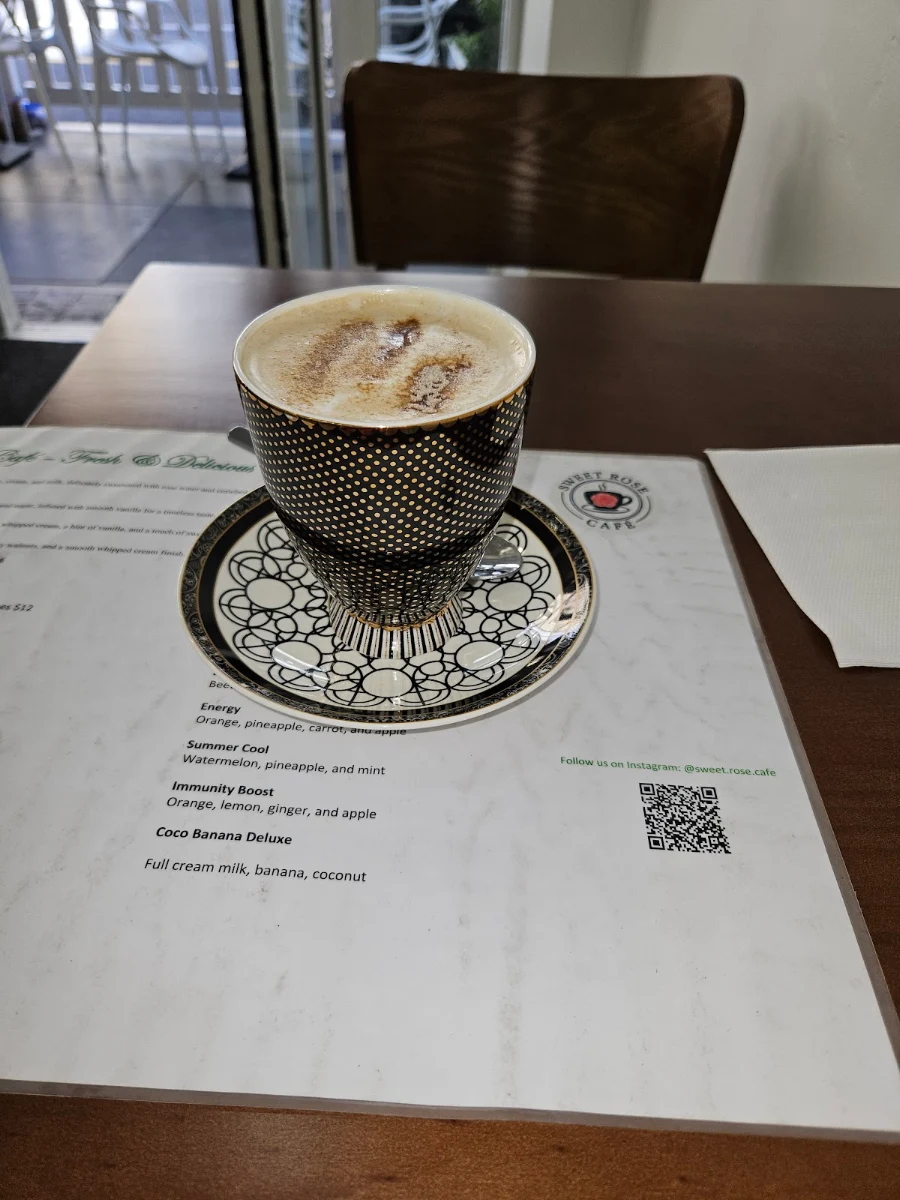 Menu, Sweet Rose Café