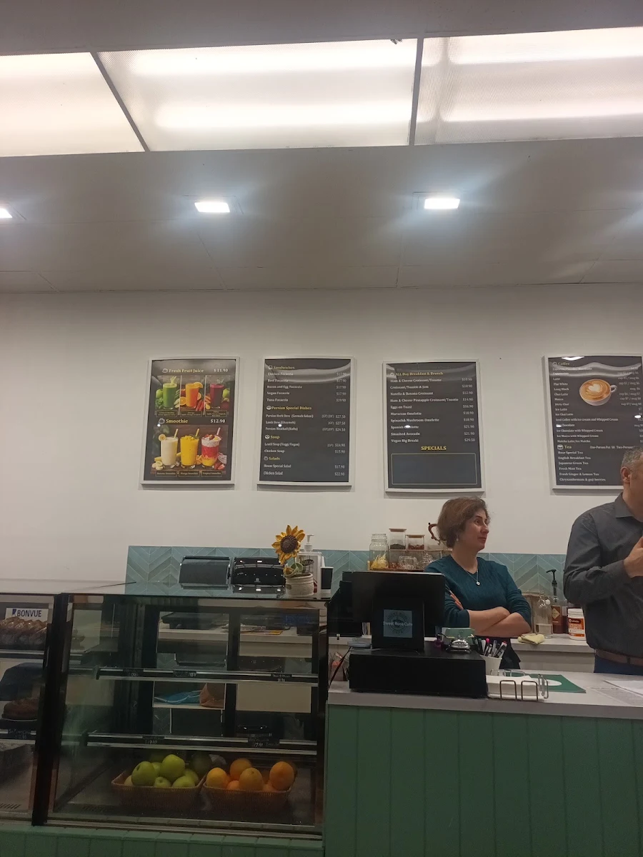 Menu, Sweet Rose Café
