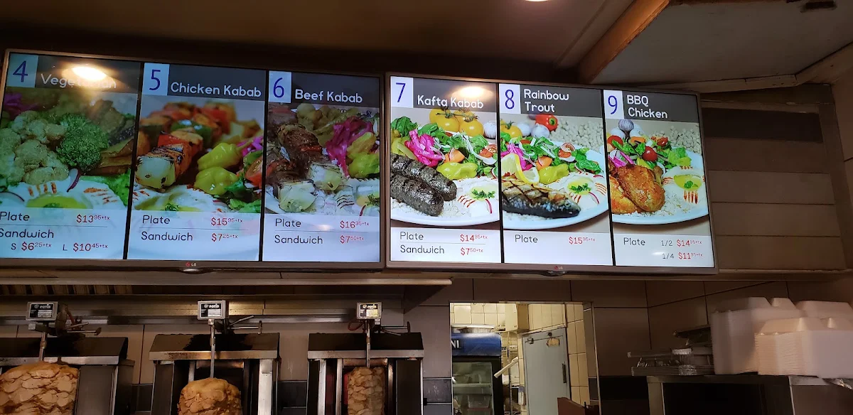 Menu, Ottawa Shawarma Palace