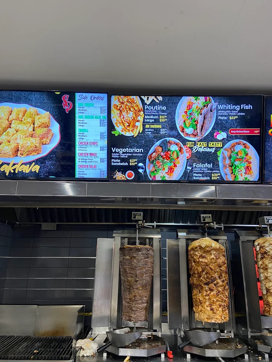 Menu, Ottawa Shawarma Palace