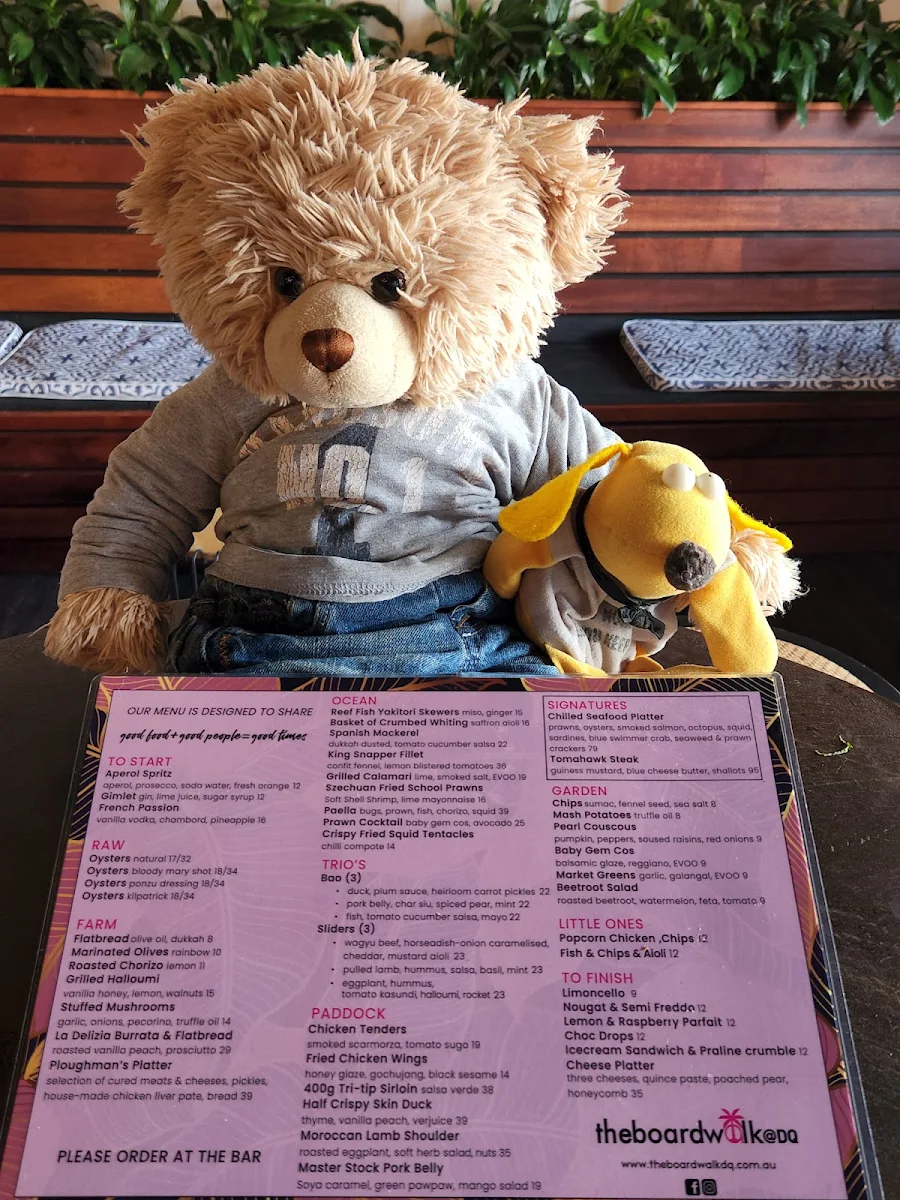 Menu, The Boardwalk @ DQ