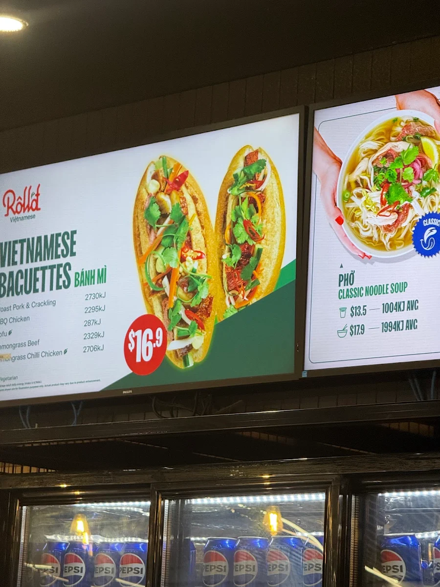 Menu, Roll'd Cairns Airport