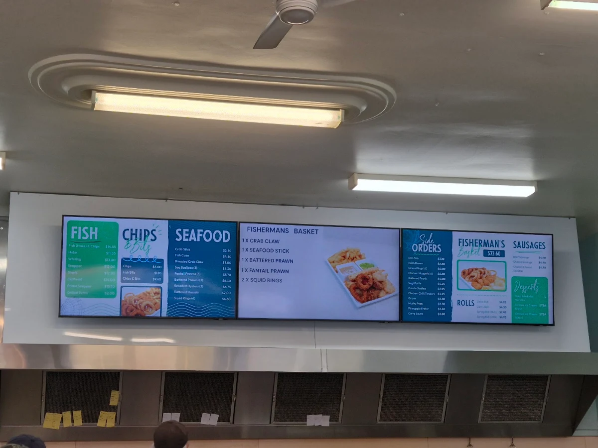 Menu, Albany Fish & Chips
