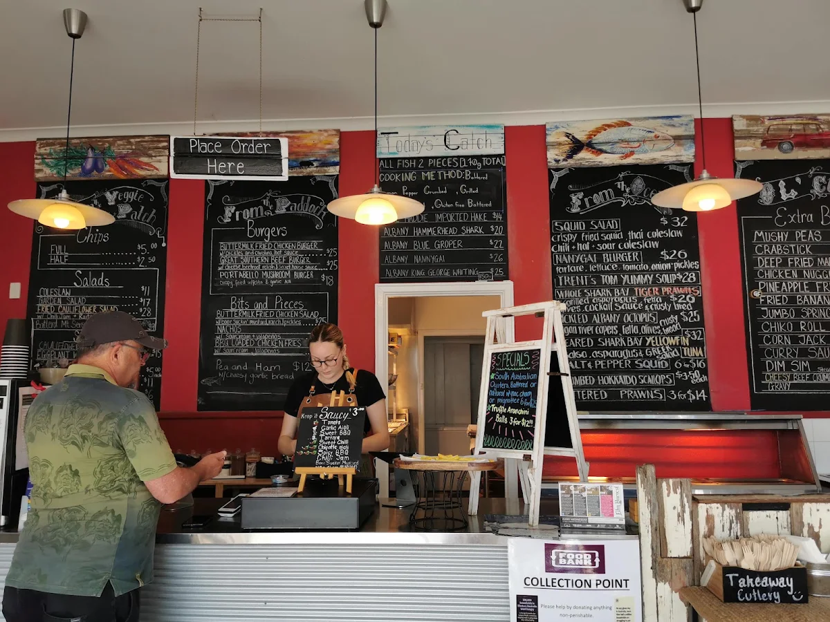 Menu, Albany Fish & Chips