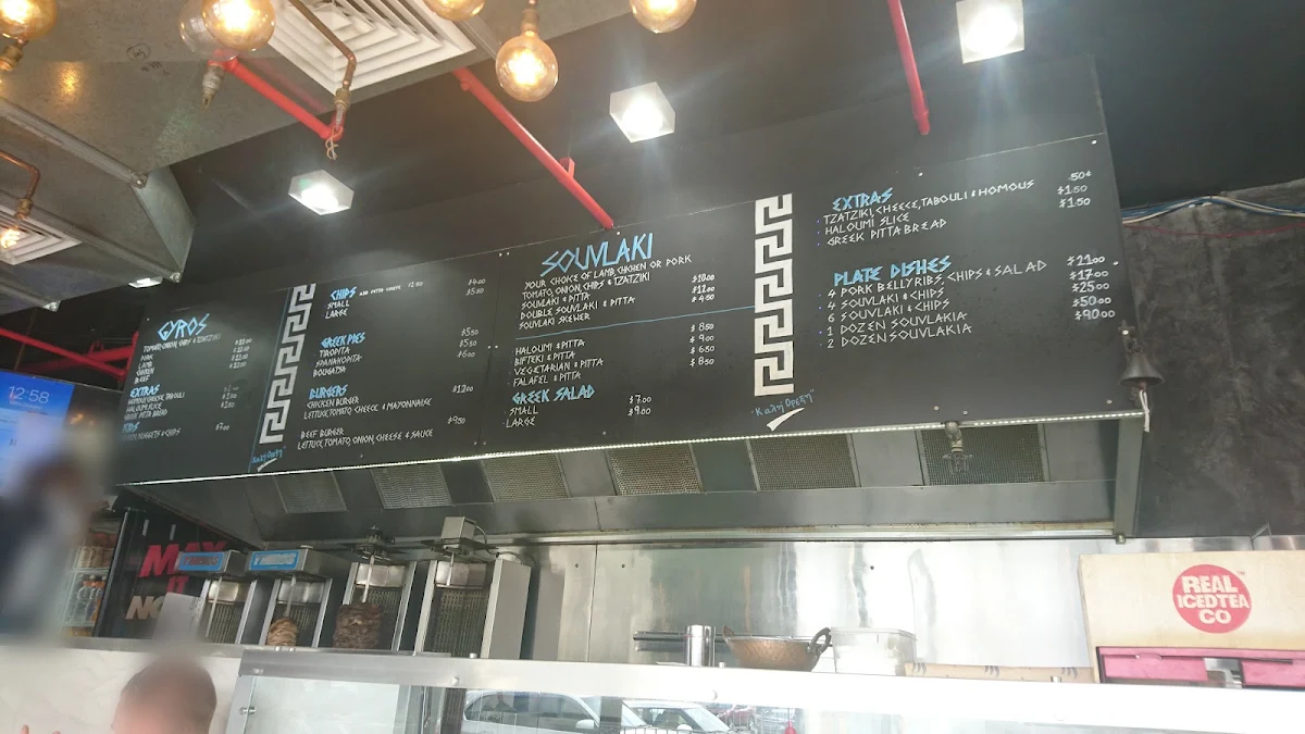 Menu, Souvlaki Bar Cronulla