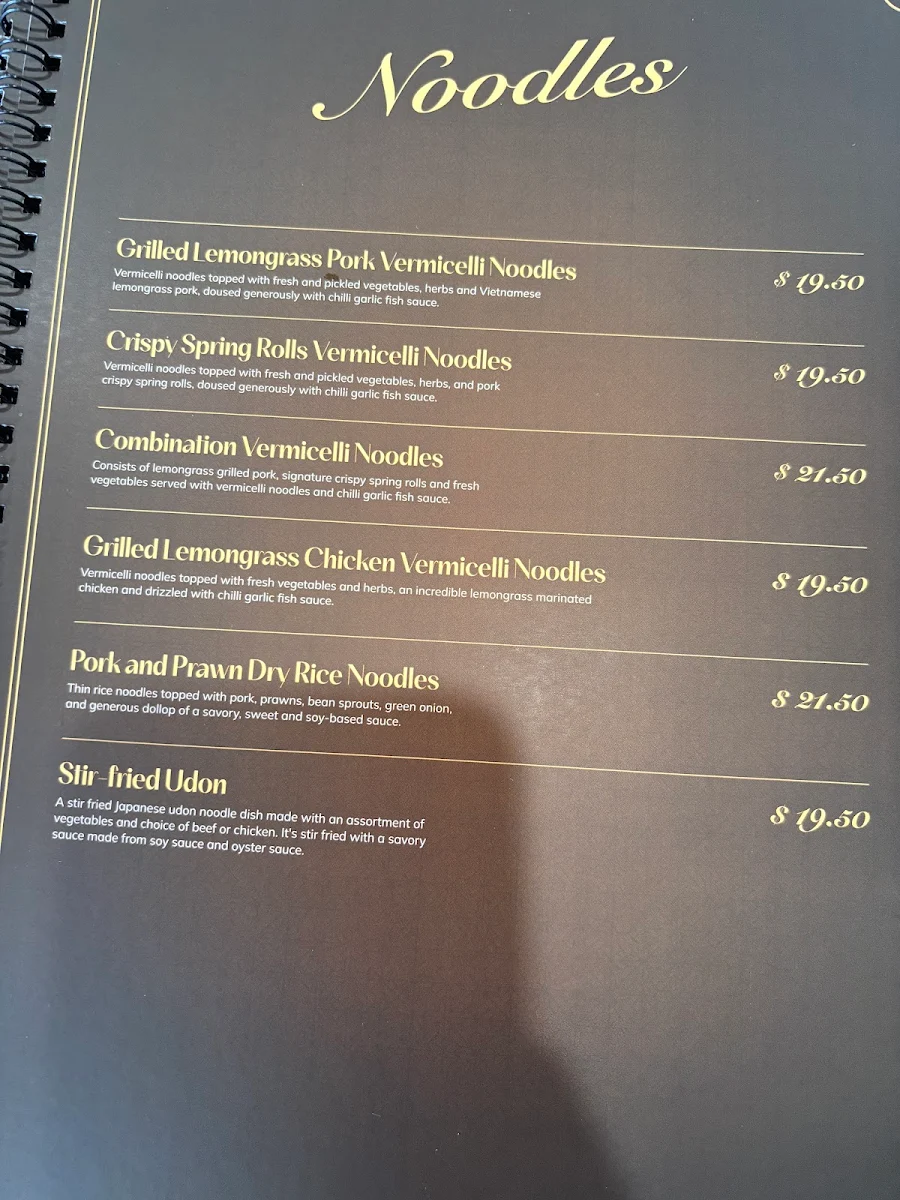 Menu, Viet Food