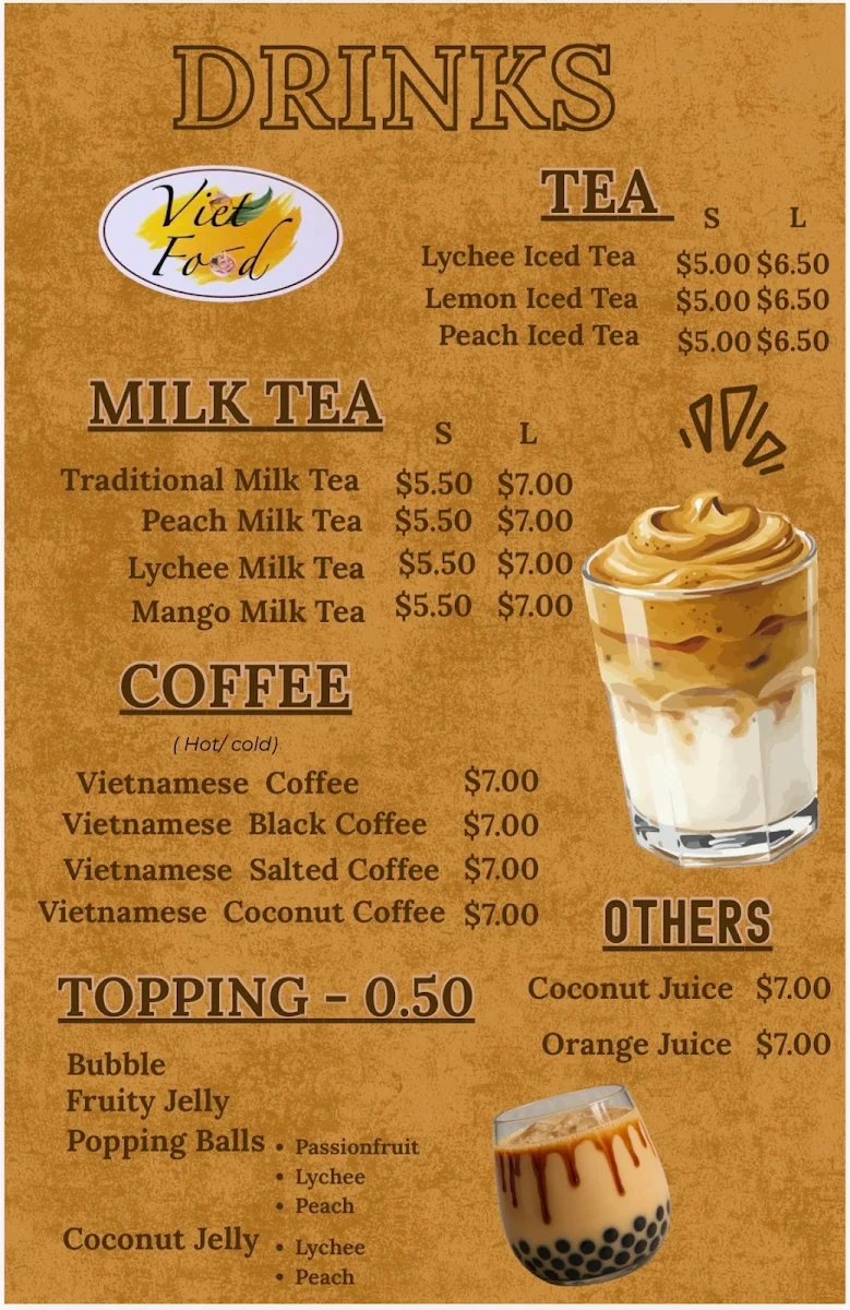 Menu, Viet Food