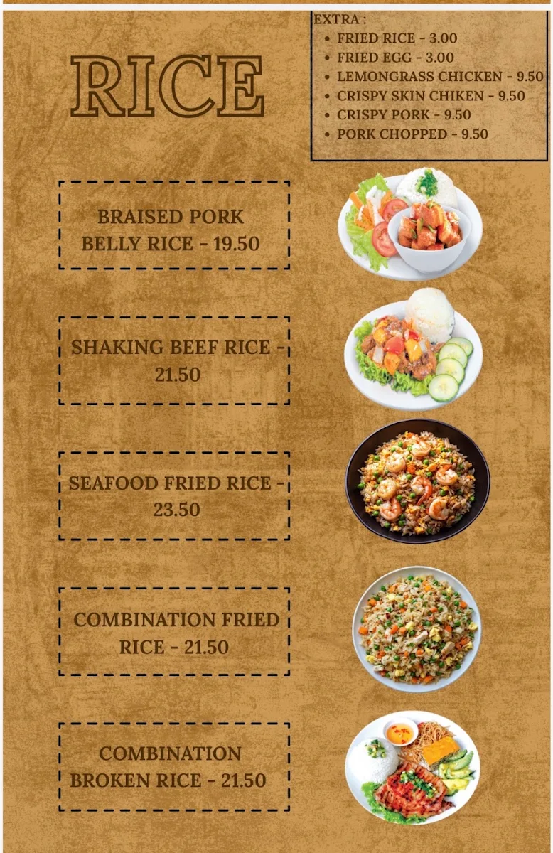 Menu, Viet Food