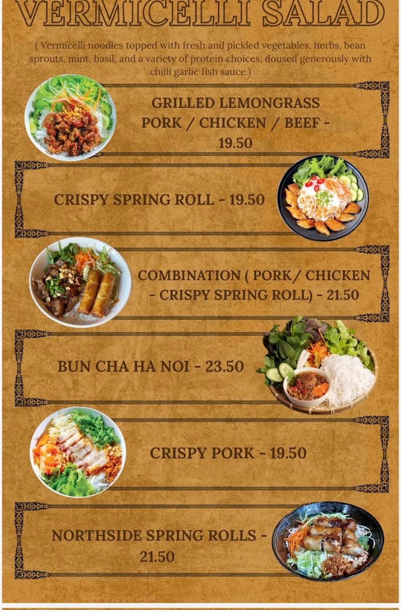 Menu, Viet Food