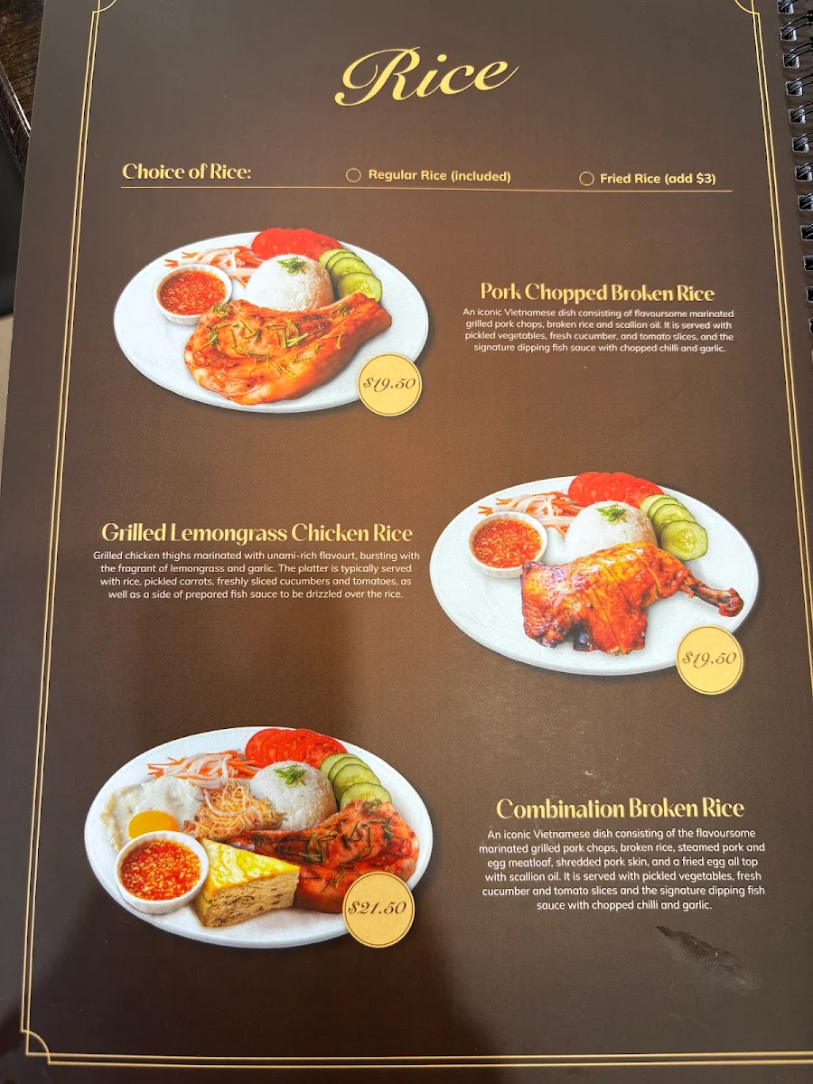 Menu, Viet Food