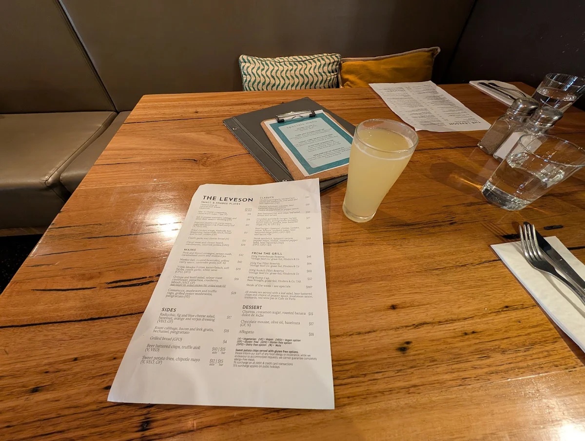 Menu, The Leveson