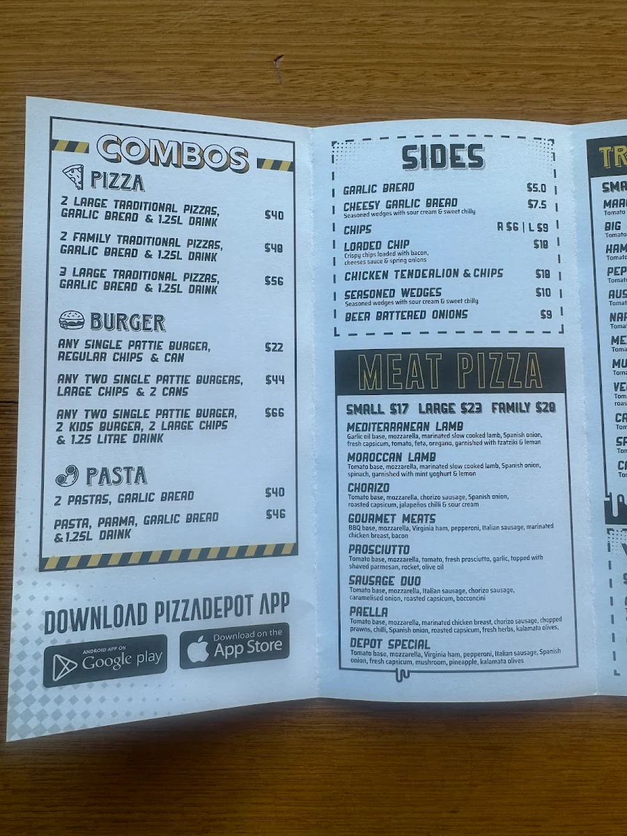Menu, Pizza Depot Taylors LAkes -pizza near you