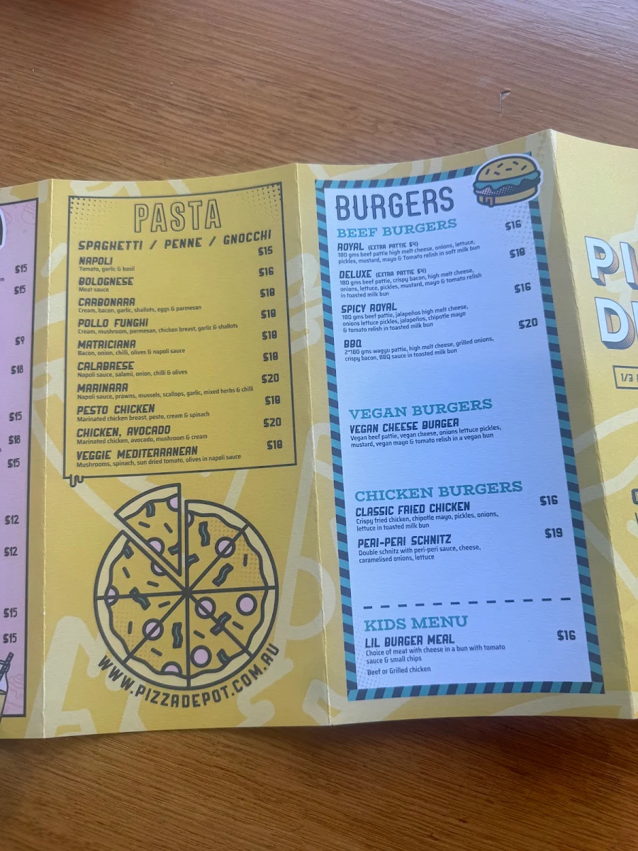 Menu, Pizza Depot Taylors LAkes -pizza near you