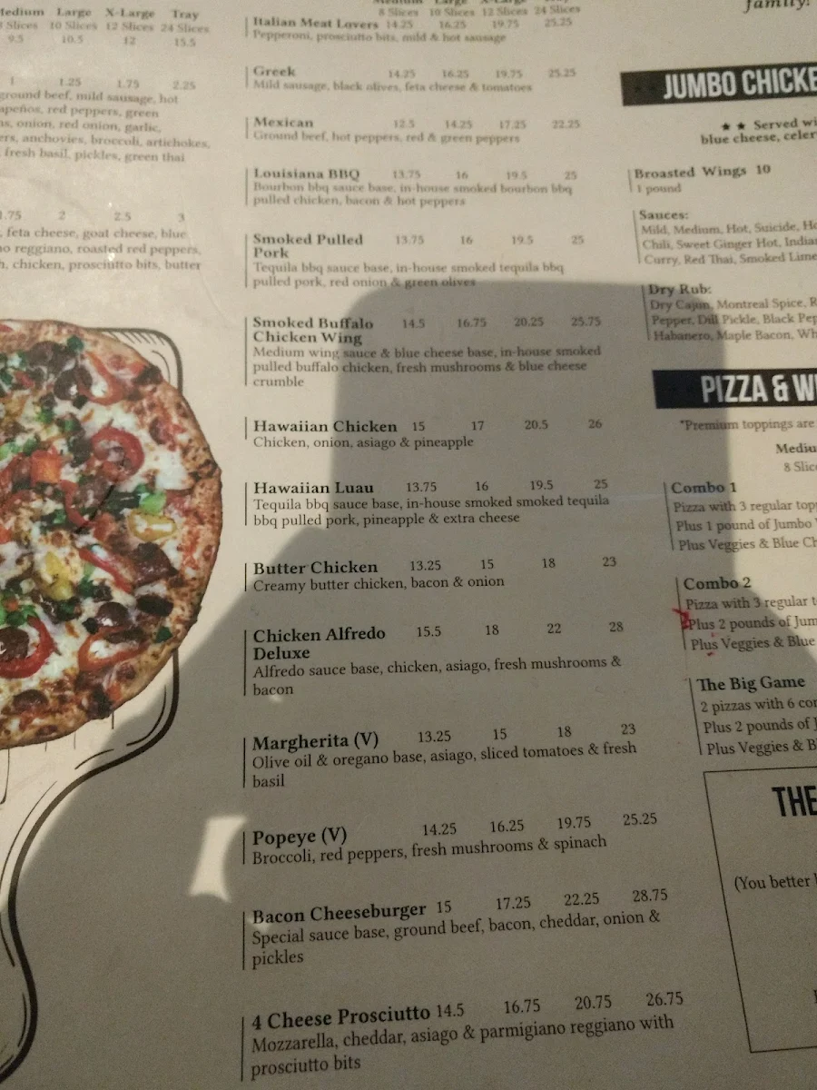 Menu, The Belmont Port Colborne