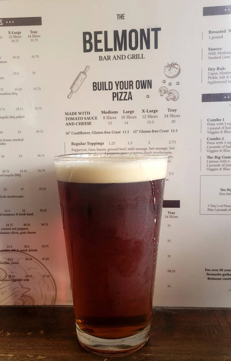 Menu, The Belmont Port Colborne