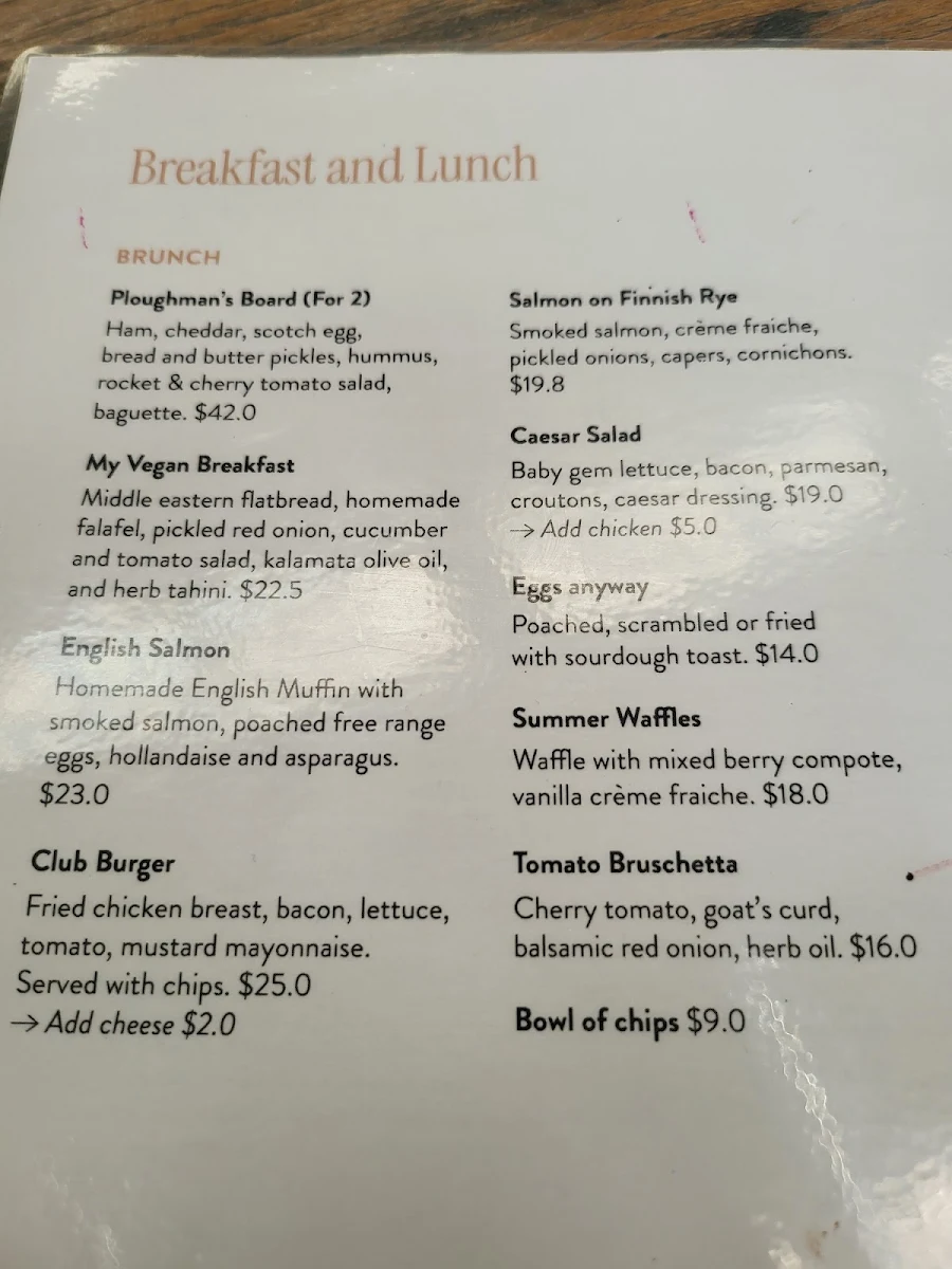 Menu, The Flour House Bakery