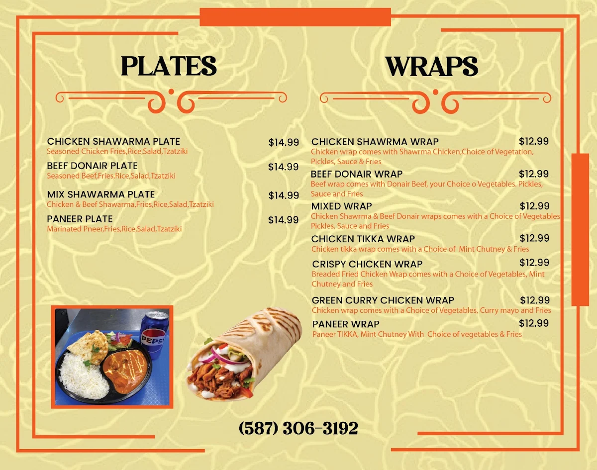 Menu, Grand House Restaurant- Parkland Mall