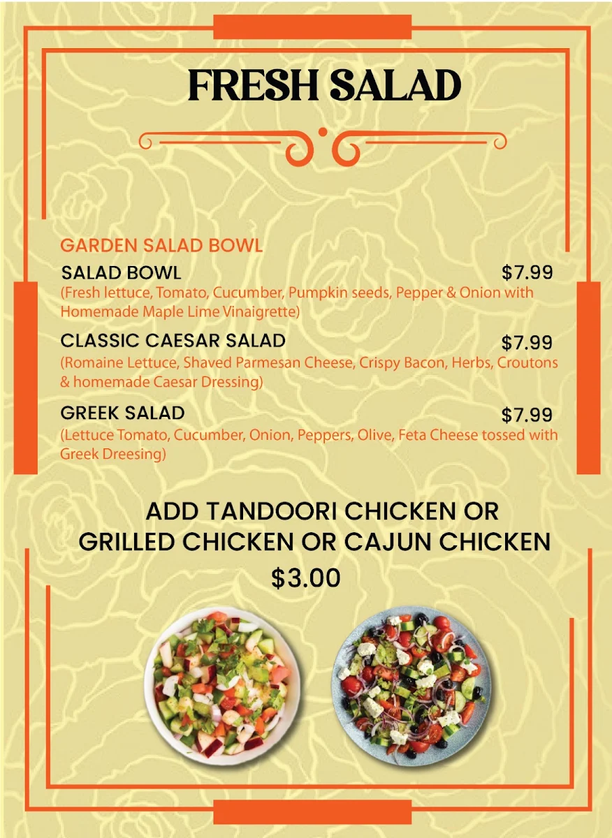 Menu, Grand House Restaurant- Parkland Mall