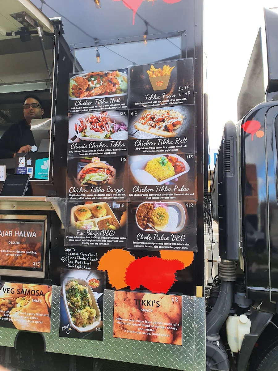 Menu, Tikka Stand Food Truck