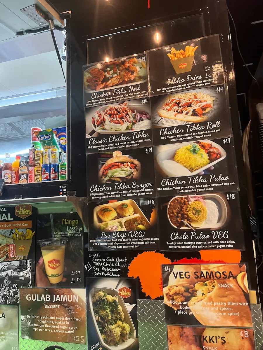 Menu, Tikka Stand Food Truck