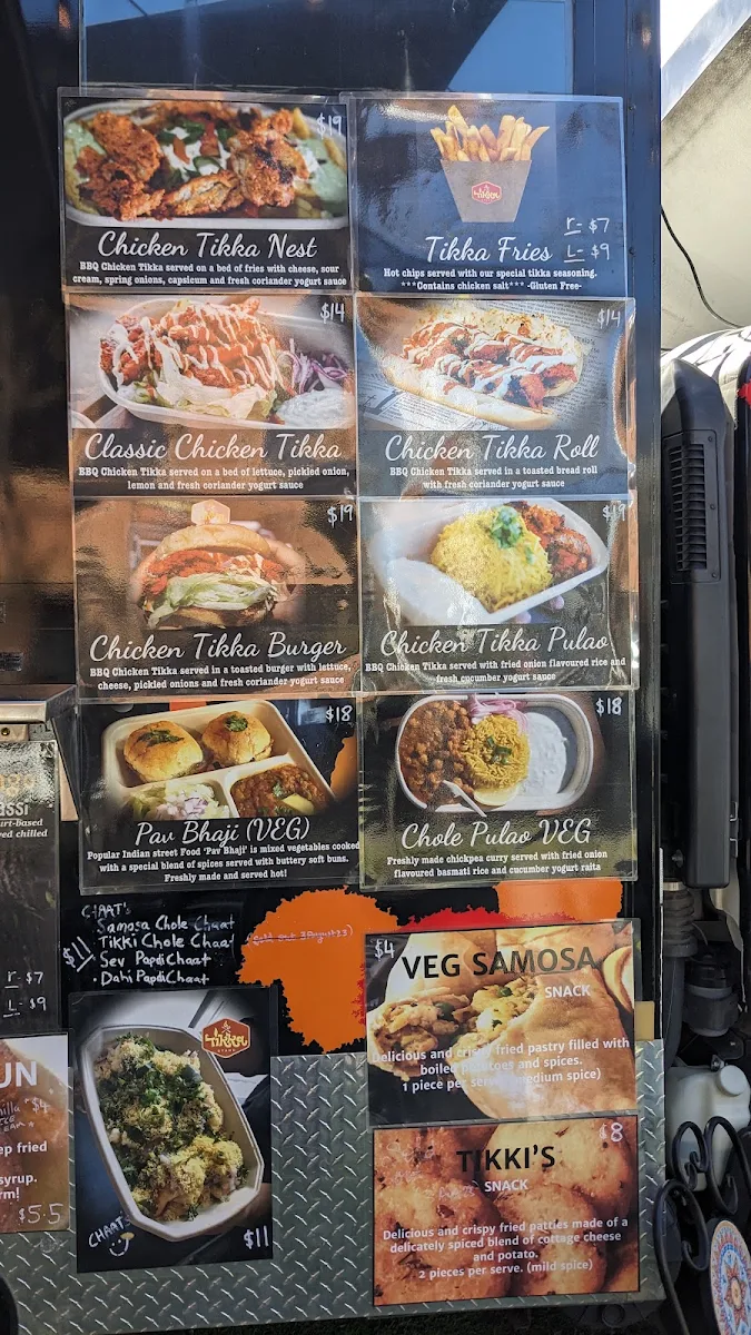 Menu, Tikka Stand Food Truck
