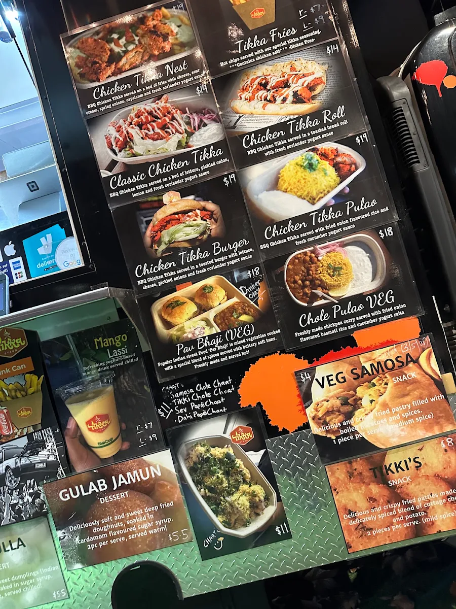 Menu, Tikka Stand Food Truck