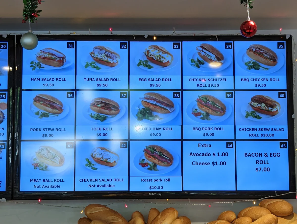 Menu, Vintam's Café