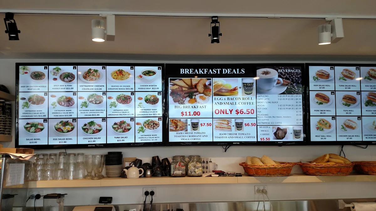 Menu, Vintam's Café