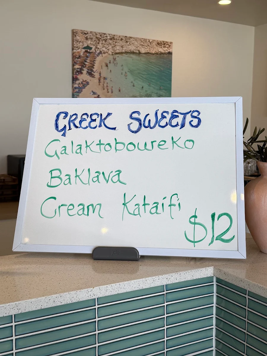 Menu, Ithaca at Sellicks