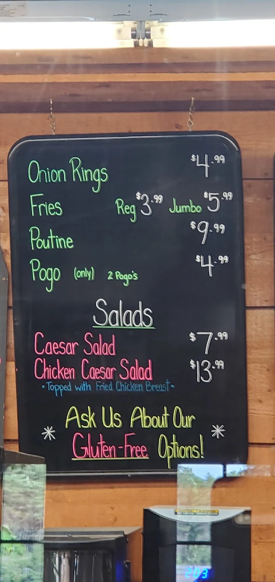 Menu, Hungry Bear Restaurant