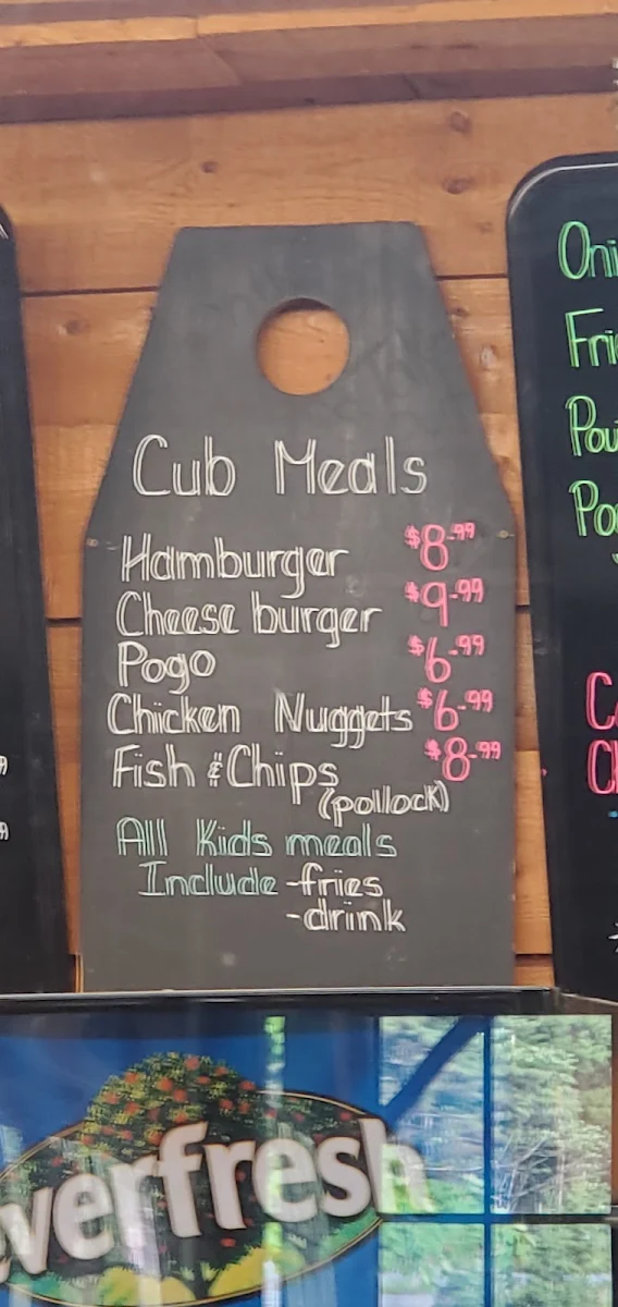 Menu, Hungry Bear Restaurant