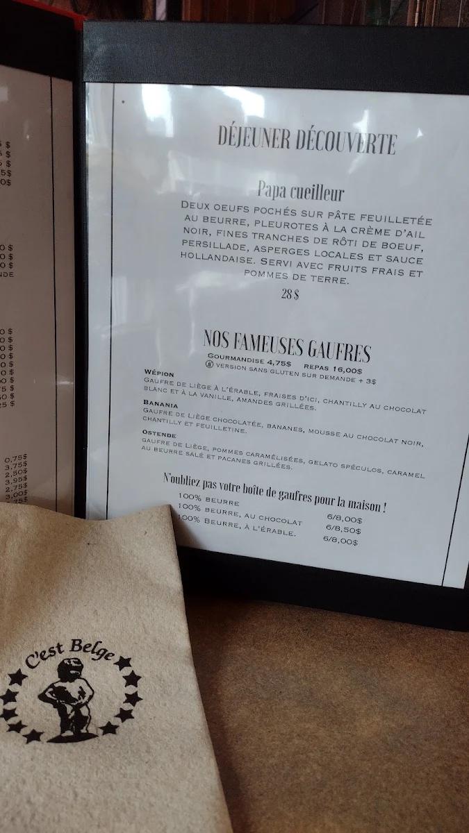 Menu, C'est Belge