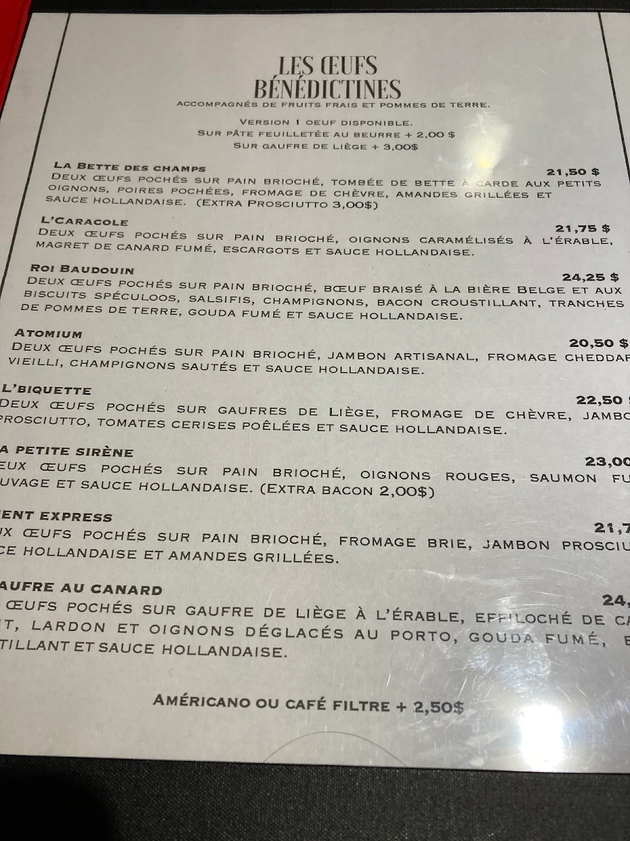 Menu, C'est Belge