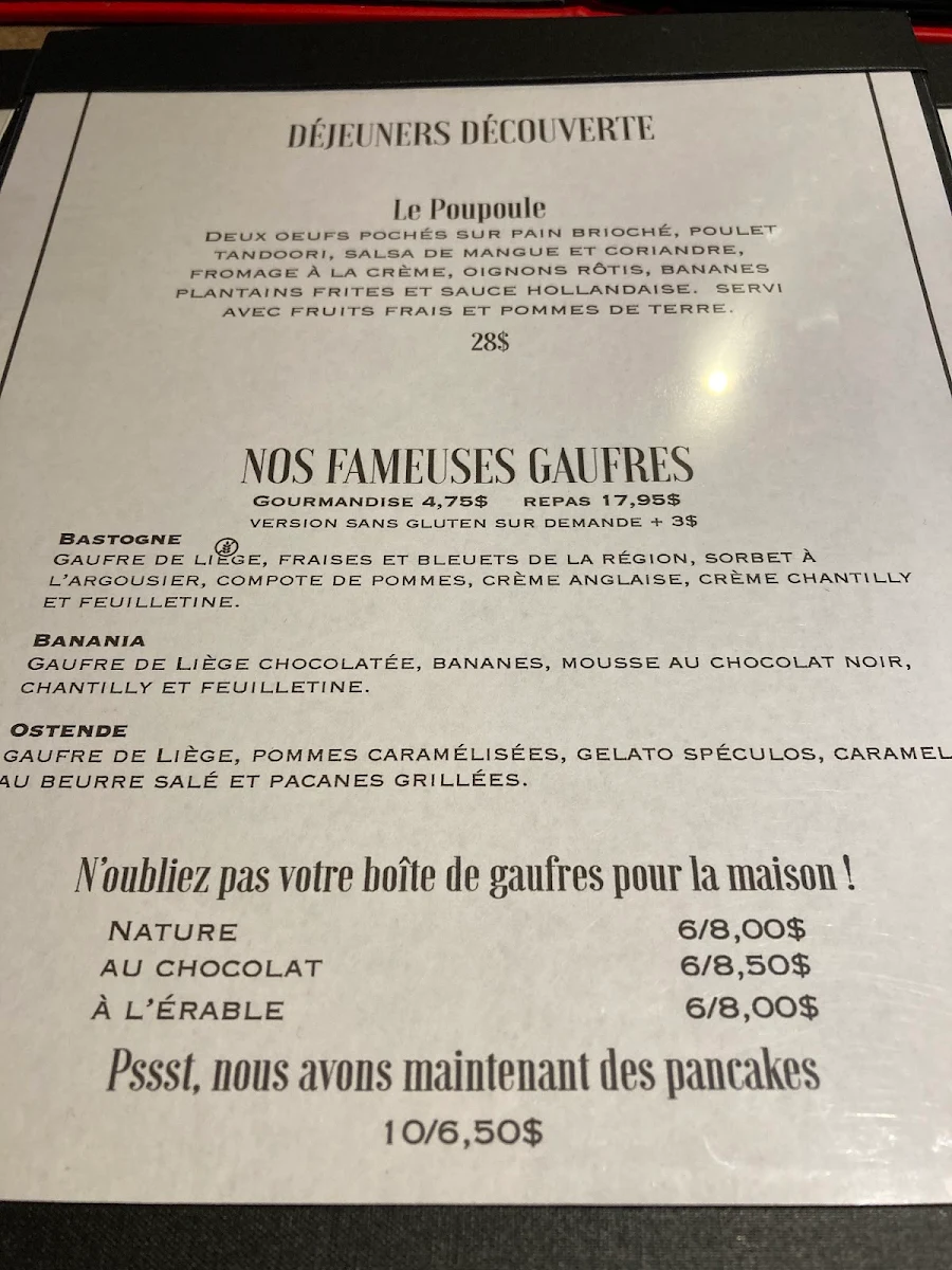 Menu, C'est Belge