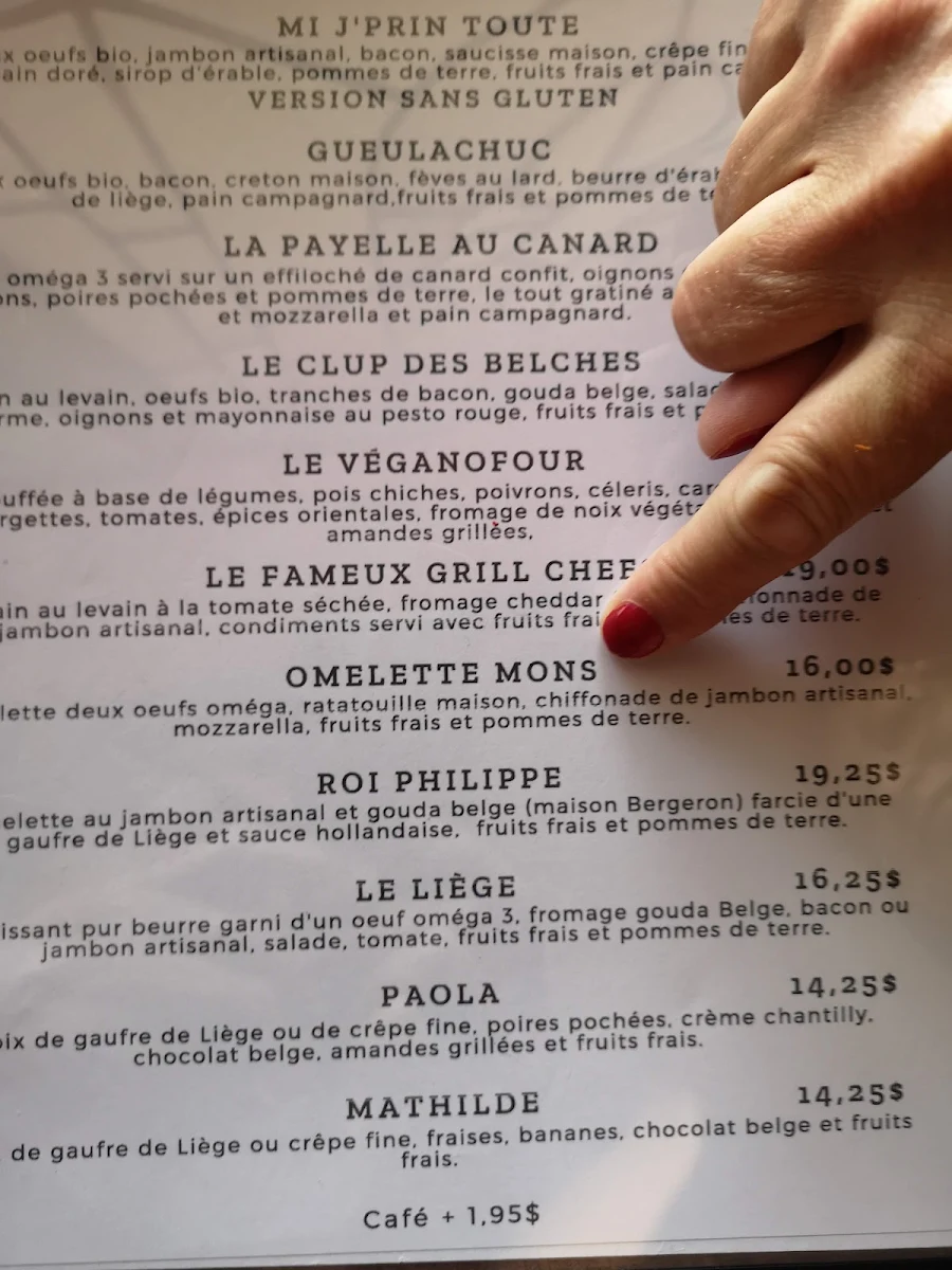 Menu, C'est Belge