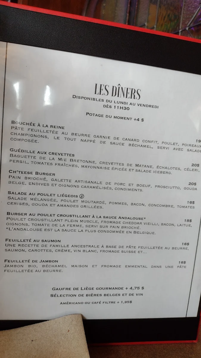 Menu, C'est Belge