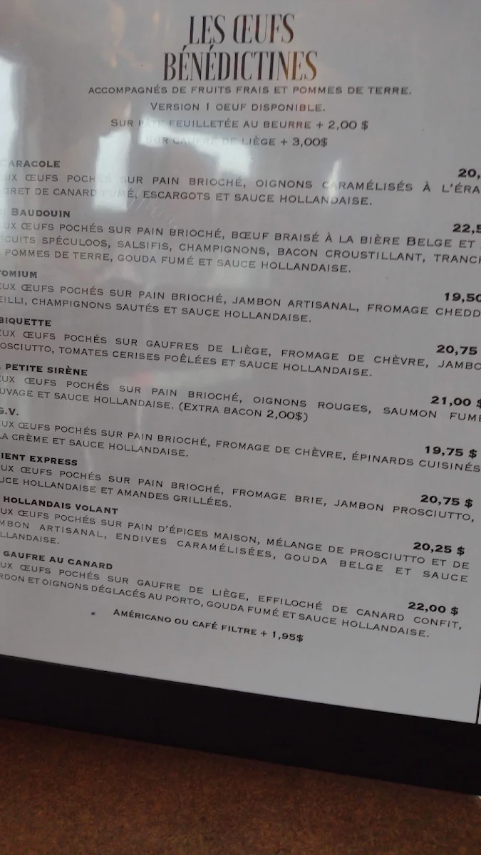 Menu, C'est Belge