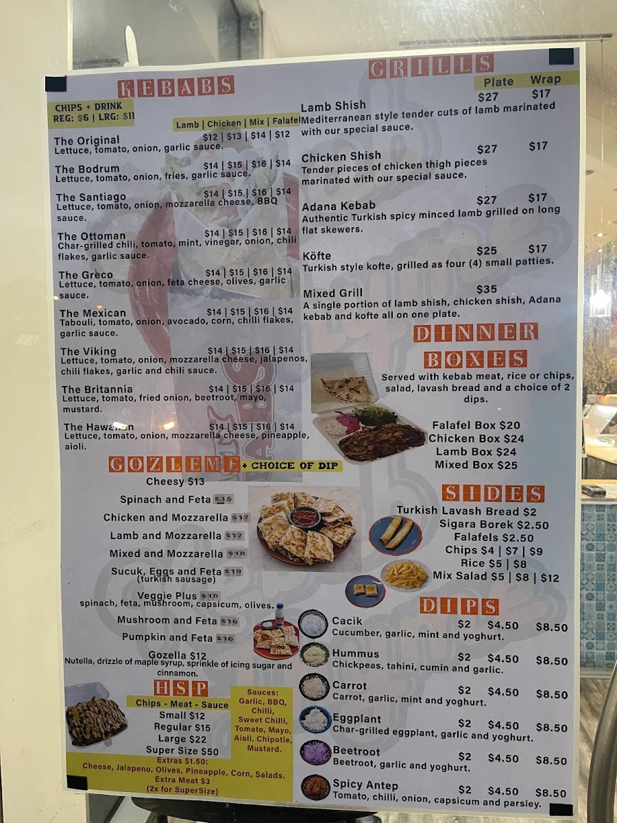 Menu, Kebab Thyme